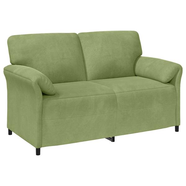 Grote foto vidaxl 2 zits sofa lichtgroen 158 x 83 x 95 cm fluweel huis en inrichting bankstellen