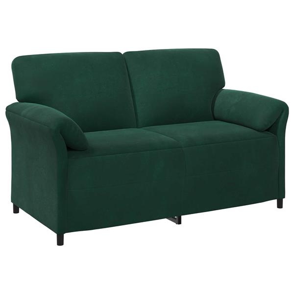 Grote foto vidaxl 2 zits sofa donkergroen 158 x 83 x 95 cm fluweel huis en inrichting bankstellen
