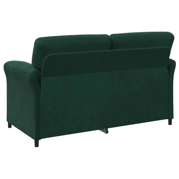 Grote foto vidaxl 2 zits sofa donkergroen 158 x 83 x 95 cm fluweel huis en inrichting bankstellen