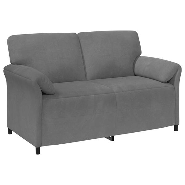 Grote foto vidaxl 2 zits sofa donkergrijs 158 x 83 x 95 cm fluweel huis en inrichting bankstellen