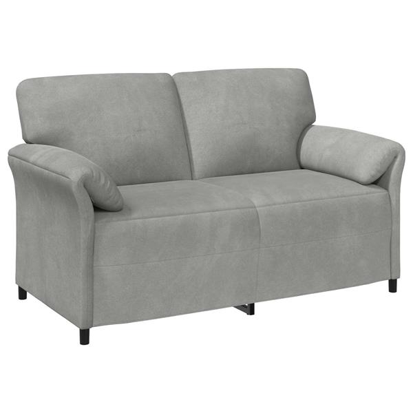 Grote foto vidaxl 2 zits sofa lichtgrijs 158 x 83 x 95 cm fluweel huis en inrichting bankstellen