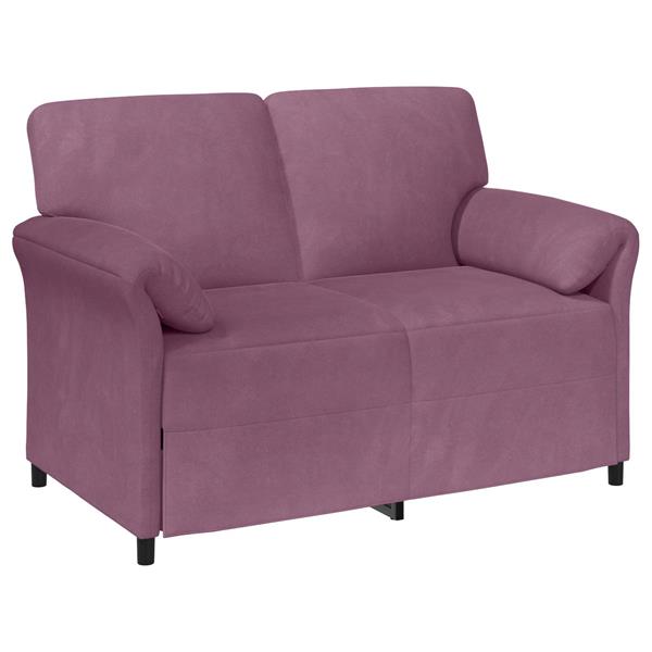 Grote foto vidaxl 2 zits sofa paars 138 x 83 x 95 cm fluweel huis en inrichting bankstellen