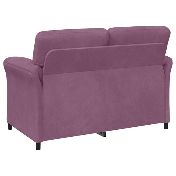 Grote foto vidaxl 2 zits sofa paars 138 x 83 x 95 cm fluweel huis en inrichting bankstellen