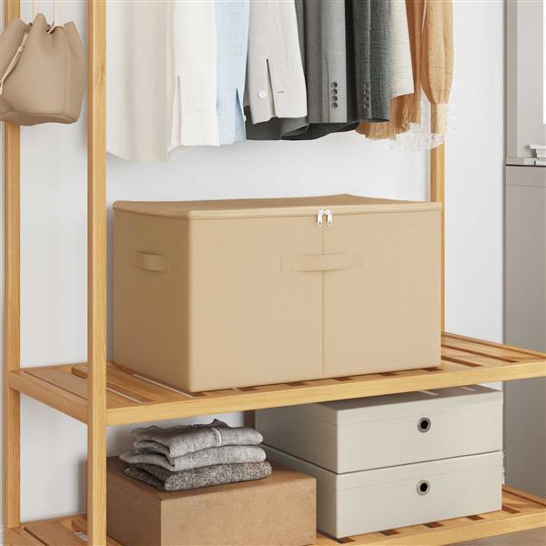 Grote foto vidaxl opbergbox 6 pcs cr mekleurig 60 x 43 x 35 cm nonwoven stof doe het zelf en verbouw materialen en producten