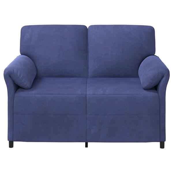 Grote foto vidaxl 2 zits sofa politieblauw 138 x 83 x 95 cm fluweel huis en inrichting bankstellen