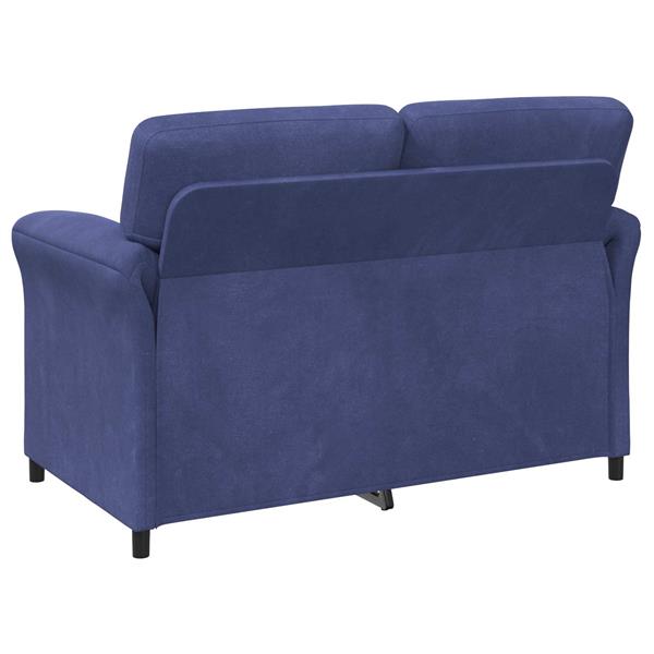 Grote foto vidaxl 2 zits sofa politieblauw 138 x 83 x 95 cm fluweel huis en inrichting bankstellen