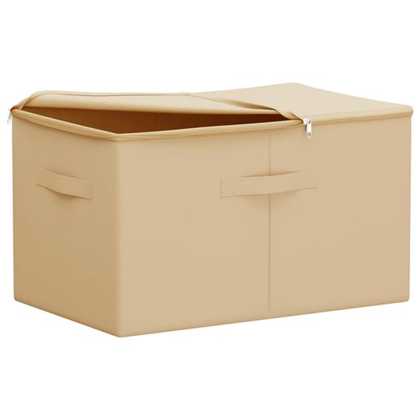Grote foto vidaxl opbergbox 2 pcs cr mekleurig 55 x 35 x 32 cm nonwoven stof doe het zelf en verbouw materialen en producten