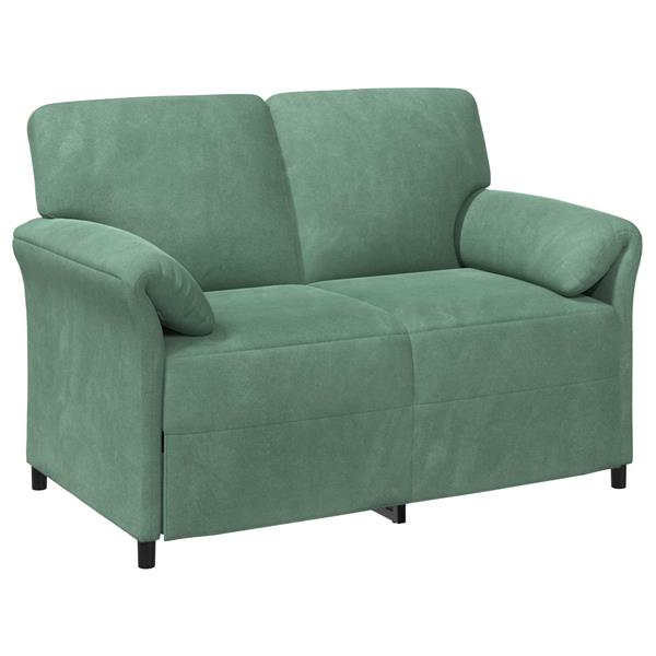 Grote foto vidaxl 2 zits sofa zeegroen 138 x 83 x 95 cm fluweel huis en inrichting bankstellen