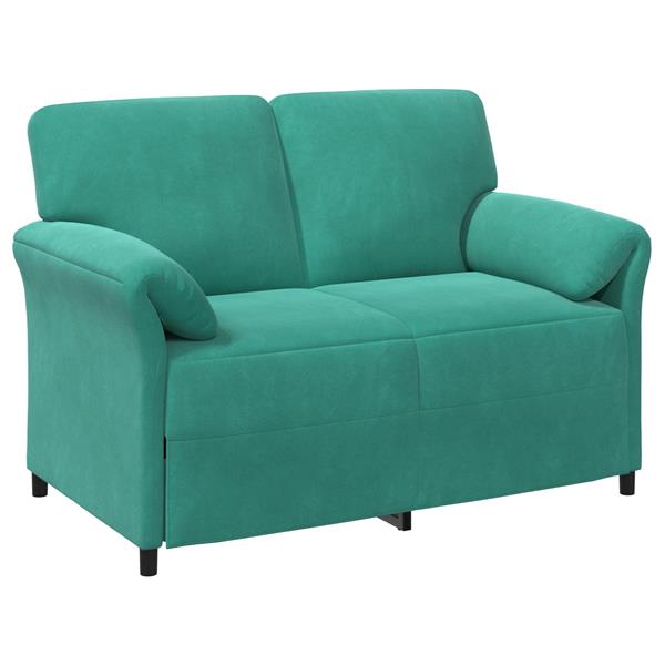 Grote foto vidaxl 2 zits sofa turquoise 138 x 83 x 95 cm fluweel huis en inrichting bankstellen