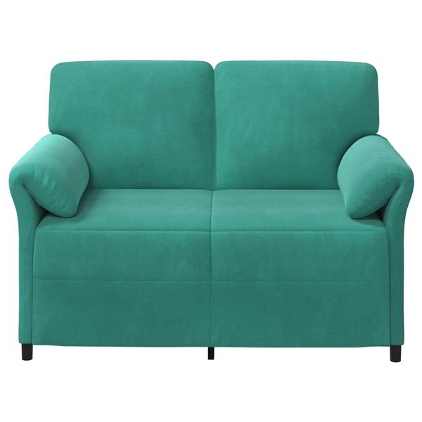 Grote foto vidaxl 2 zits sofa turquoise 138 x 83 x 95 cm fluweel huis en inrichting bankstellen