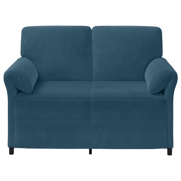 Grote foto vidaxl 2 zits sofa blauw 138 x 83 x 95 cm fluweel huis en inrichting bankstellen