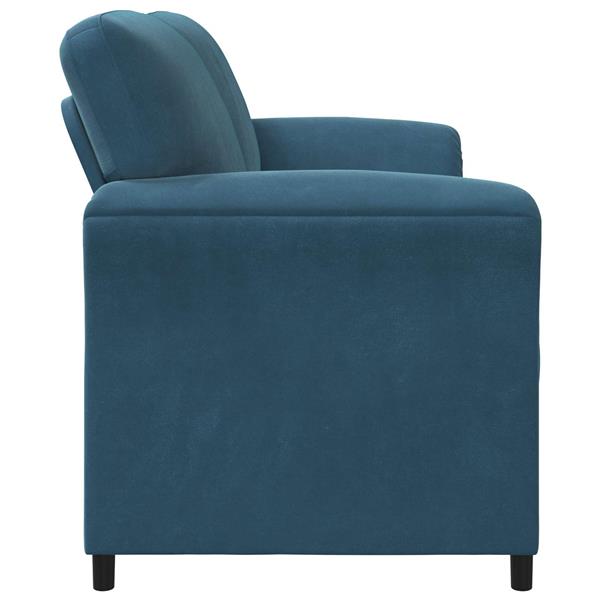 Grote foto vidaxl 2 zits sofa blauw 138 x 83 x 95 cm fluweel huis en inrichting bankstellen
