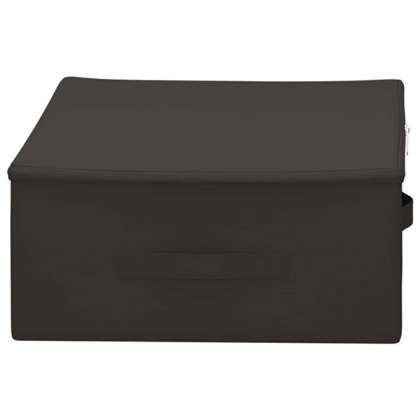 Grote foto vidaxl opbergbox 24 pcs antracietkleurig 70 x 40 x 18 cm nonwoven stof doe het zelf en verbouw materialen en producten