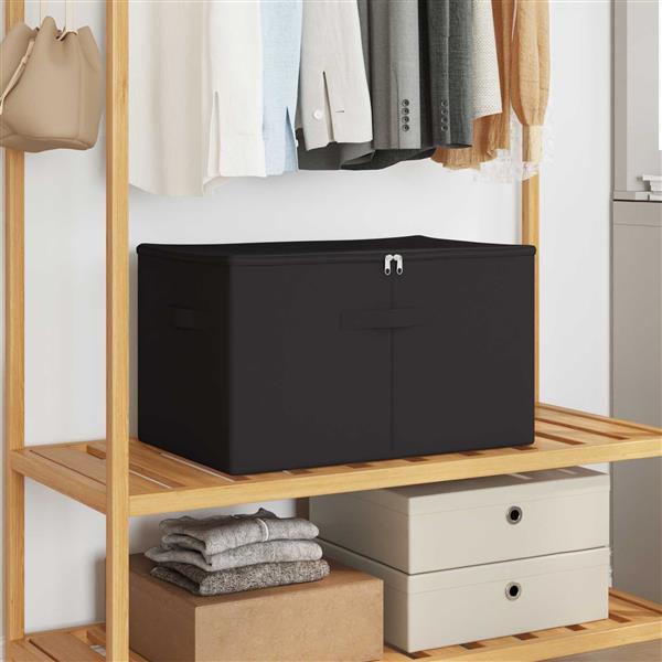 Grote foto vidaxl opbergbox 24 pcs antracietkleurig 60 x 43 x 35 cm nonwoven stof doe het zelf en verbouw materialen en producten