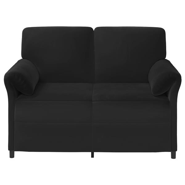 Grote foto vidaxl 2 zits sofa zwart 138 x 83 x 95 cm fluweel huis en inrichting bankstellen