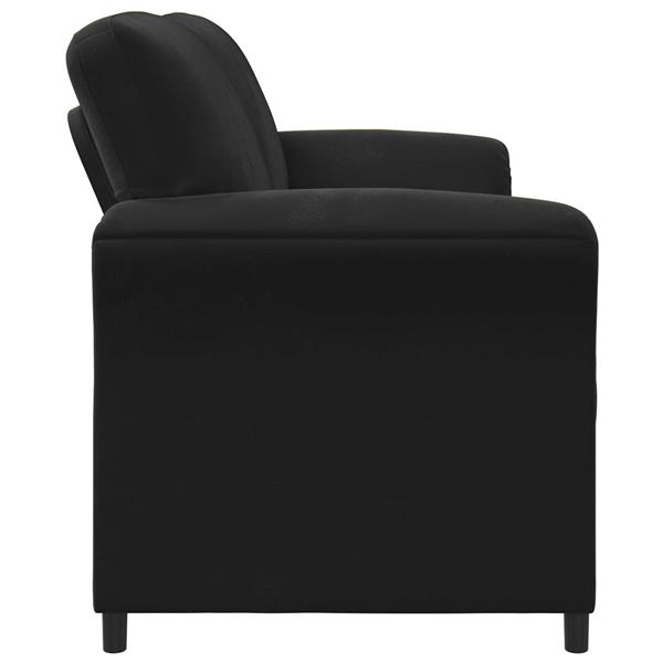 Grote foto vidaxl 2 zits sofa zwart 138 x 83 x 95 cm fluweel huis en inrichting bankstellen