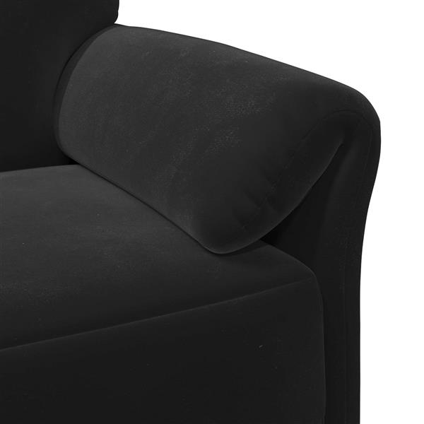 Grote foto vidaxl 2 zits sofa zwart 138 x 83 x 95 cm fluweel huis en inrichting bankstellen