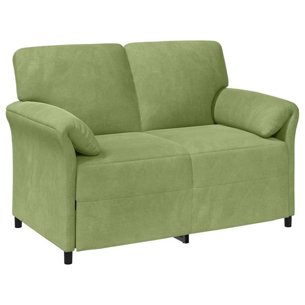 Grote foto vidaxl 2 zits sofa lichtgroen 138 x 83 x 95 cm fluweel huis en inrichting bankstellen