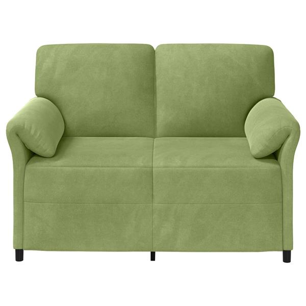 Grote foto vidaxl 2 zits sofa lichtgroen 138 x 83 x 95 cm fluweel huis en inrichting bankstellen