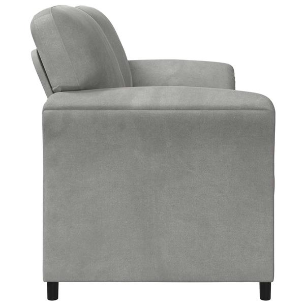 Grote foto vidaxl 2 zits sofa lichtgrijs 138 x 83 x 95 cm fluweel huis en inrichting bankstellen