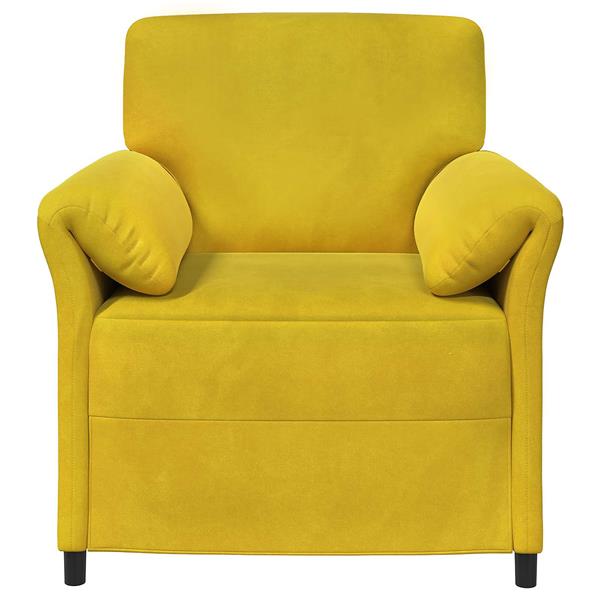 Grote foto vidaxl 1 zits bank geel 88 x 83 x 95 cm fluweel huis en inrichting bankstellen