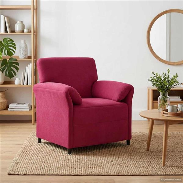 Grote foto vidaxl 1 zits bank wijnrood 88 x 83 x 95 cm fluweel huis en inrichting bankstellen