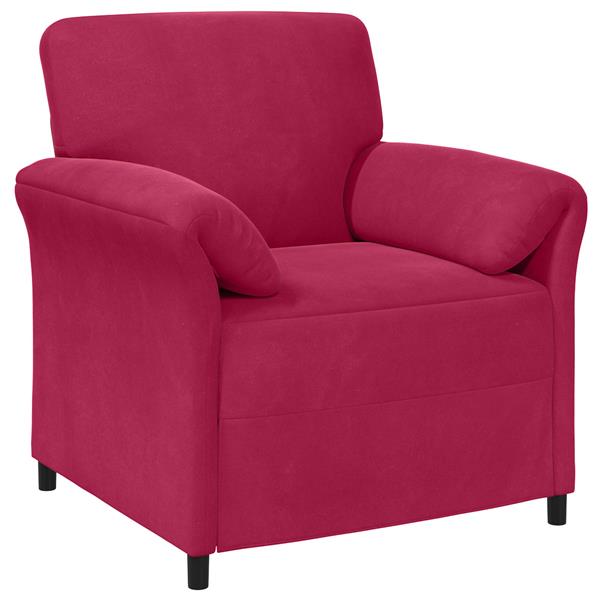 Grote foto vidaxl 1 zits bank wijnrood 88 x 83 x 95 cm fluweel huis en inrichting bankstellen