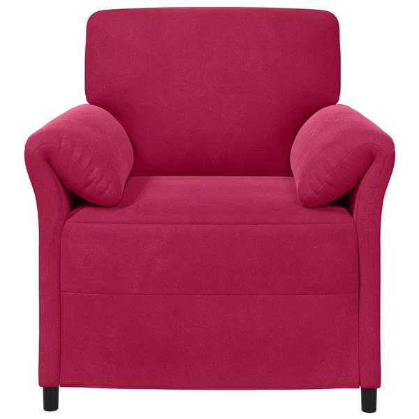 Grote foto vidaxl 1 zits bank wijnrood 88 x 83 x 95 cm fluweel huis en inrichting bankstellen