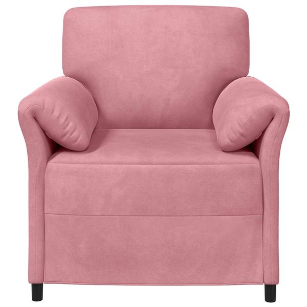 Grote foto vidaxl 1 zits bank roze 88 x 83 x 95 cm fluweel huis en inrichting bankstellen