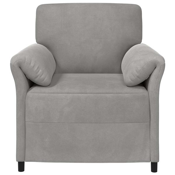 Grote foto vidaxl 1 zits bank lichtgrijs 88 x 83 x 95 cm fluweel huis en inrichting bankstellen