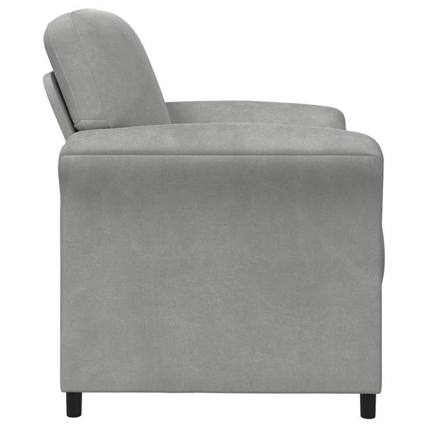 Grote foto vidaxl 1 zits bank lichtgrijs 88 x 83 x 95 cm fluweel huis en inrichting bankstellen