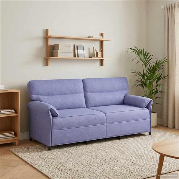 Grote foto vidaxl bank 100 polyester metalen frame mdf multiplex huis en inrichting bankstellen