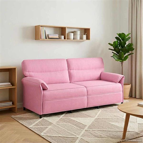 Grote foto vidaxl bank 100 polyester metalen frame mdf multiplex huis en inrichting bankstellen