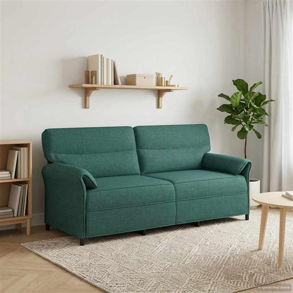 Grote foto vidaxl bank 100 polyester metalen frame mdf multiplex huis en inrichting bankstellen