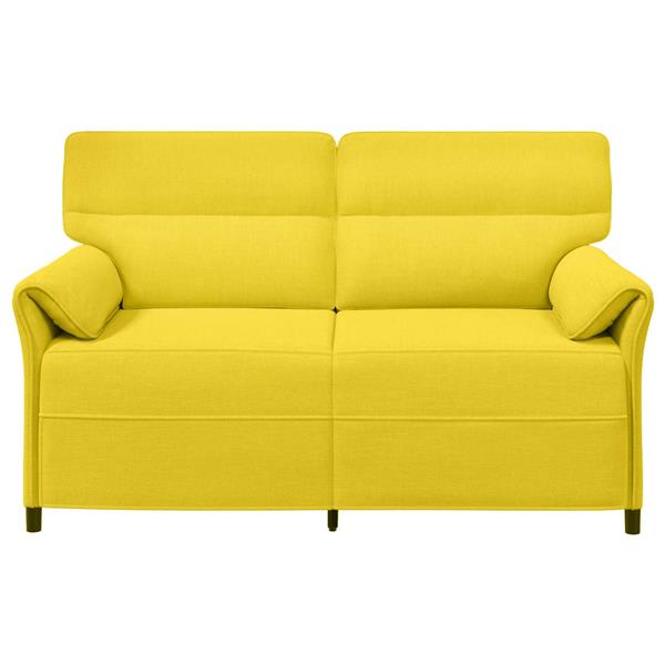 Grote foto vidaxl bank 100 polyester metalen frame mdf multiplex huis en inrichting bankstellen