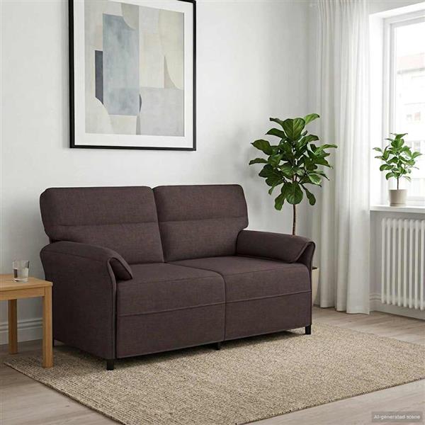 Grote foto vidaxl bank 100 polyester metalen frame mdf multiplex huis en inrichting bankstellen