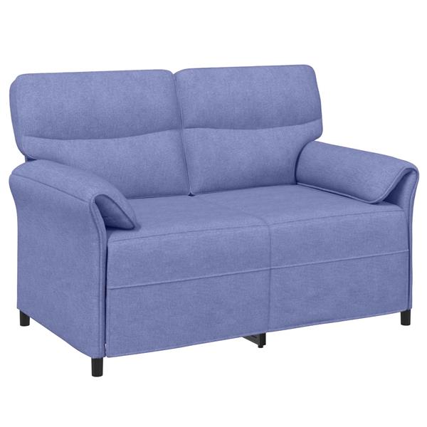 Grote foto vidaxl bank 100 polyester metalen frame mdf multiplex huis en inrichting bankstellen