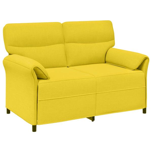 Grote foto vidaxl bank 100 polyester metalen frame mdf multiplex huis en inrichting bankstellen