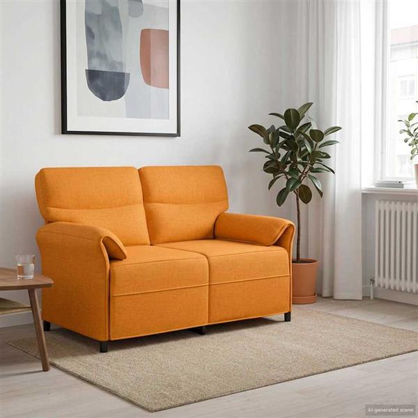 Grote foto vidaxl bank 100 polyester metalen frame mdf multiplex huis en inrichting bankstellen