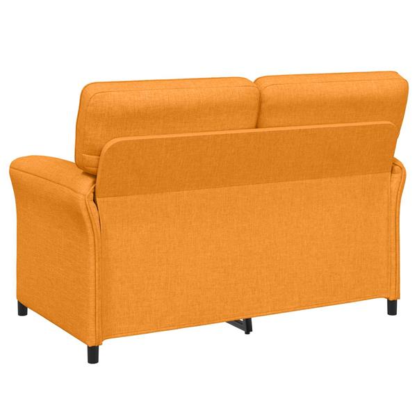 Grote foto vidaxl bank 100 polyester metalen frame mdf multiplex huis en inrichting bankstellen