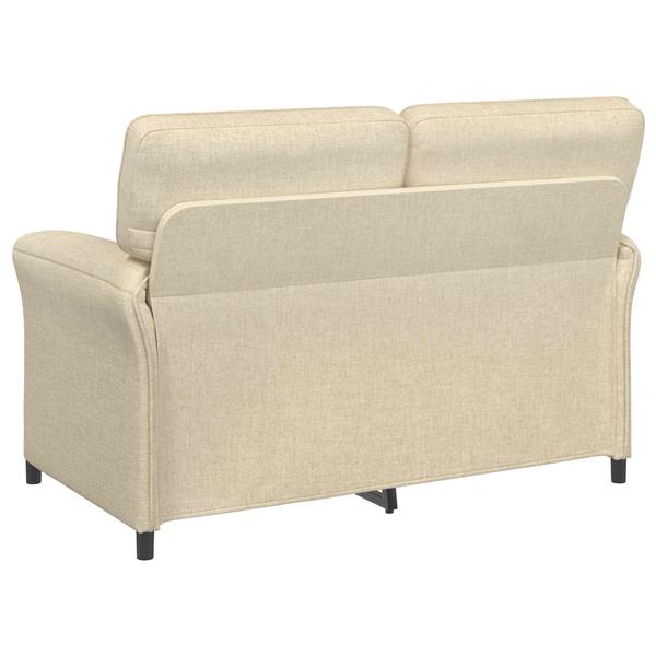 Grote foto vidaxl bank 100 polyester metalen frame mdf multiplex huis en inrichting bankstellen