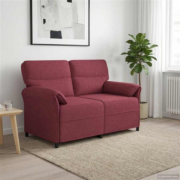 Grote foto vidaxl bank 100 polyester metalen frame mdf multiplex huis en inrichting bankstellen