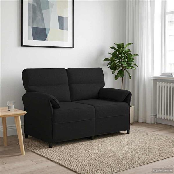 Grote foto vidaxl bank 100 polyester metalen frame mdf multiplex huis en inrichting bankstellen