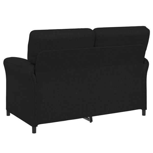 Grote foto vidaxl bank 100 polyester metalen frame mdf multiplex huis en inrichting bankstellen