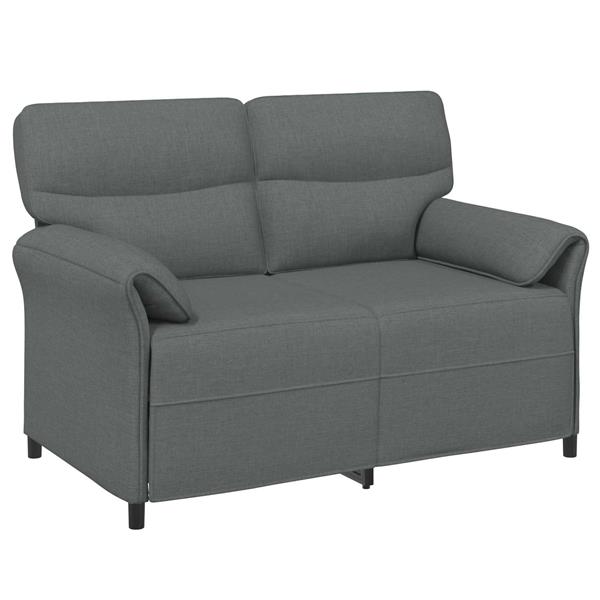 Grote foto vidaxl bank 100 polyester metalen frame mdf multiplex huis en inrichting bankstellen