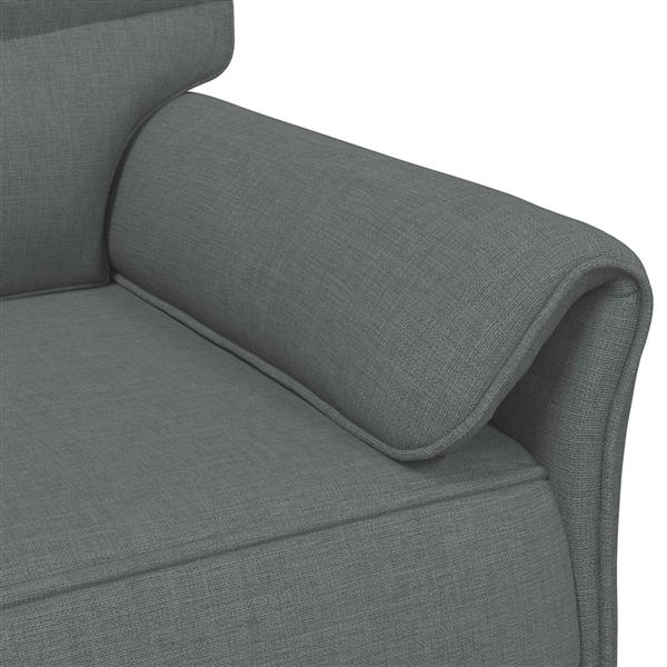 Grote foto vidaxl bank 100 polyester metalen frame mdf multiplex huis en inrichting bankstellen