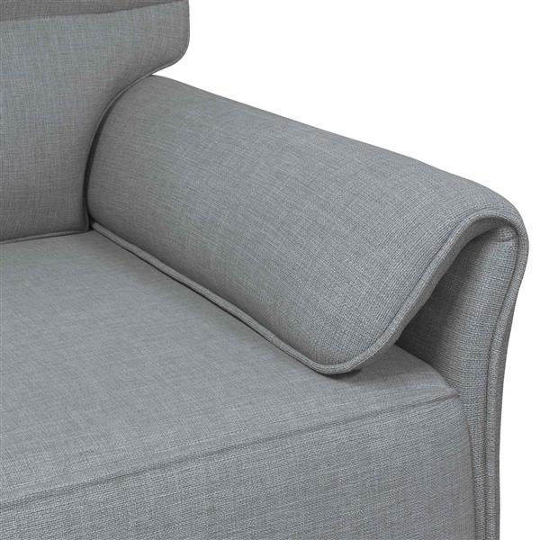 Grote foto vidaxl bank 100 polyester metalen frame mdf multiplex huis en inrichting bankstellen