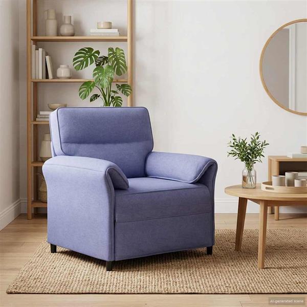 Grote foto vidaxl bank 100 polyester metalen frame mdf multiplex huis en inrichting bankstellen