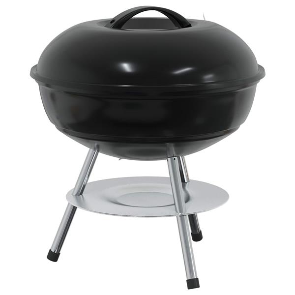 Grote foto vidaxl houtskool grill zwart 36 5 x 36 5 x 40 cm tuin en terras buitenkeukens