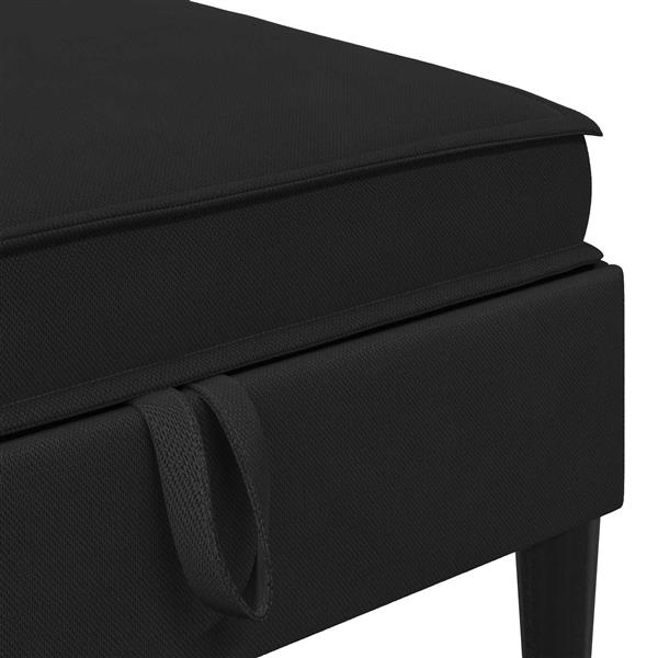 Grote foto vidaxl sofa kruk met opslag zwart fluweel huis en inrichting bankstellen